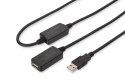 Kabel DIGITUS DA-73102 (USB ; 20m; czarny)