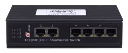 SWITCH POE GETFORT PRZEMYSŁOWY 4FE X POE + 2FE