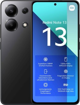 Smartfon Xiaomi Redmi Note 13 8/256GB Midnight Black brak NFC