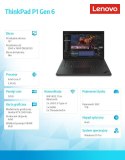 Notebook ThinkPad P1 G6 21FV000YPB W11Pro i7-13700H/32GB/1TB/RTX Ada 2000 8GB/16.0 WQXGA/Black/3YRS Premier Support + CO2 Offset