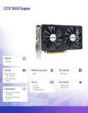 Karta graficzna GeForce GTX 1650 SUPER 4GB GDDR6 128Bit DP DVI HDMI Dual Fan