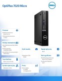 Komputer Optiplex MFF/Core i3-14100T/8GB/512GB SSD/Integrated/WLAN + BT/Kb/Mouse/W11Pro