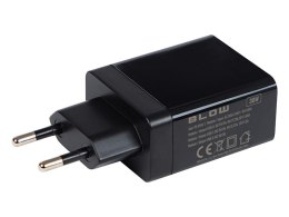 Ładowarka sieciowa gniazdo USBx2 + USB-C QC 30W