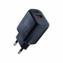 Ładowarka sieciowa 20W 1xUSB-C +USB-A PD QC bez kabla Czarna