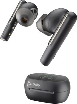 Poly Voyager Free 60+ UC M Carbon Black Earbuds +BT700 USB-A Adapter +Touchscreen Charge Case