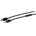 StarTech.com 15m USB 2.0, M/M kabel USB USB A USB B Aluminium, Czarny