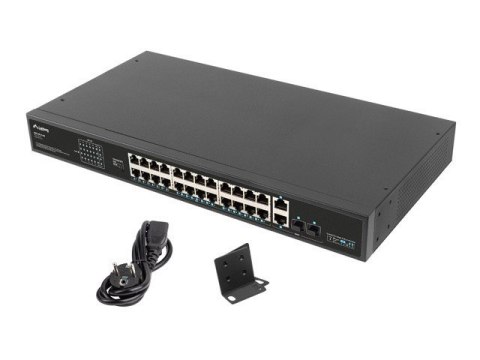 LANBERG SWITCH RACK 19" RSFE-24P-2C-360 24X 100MB POE+/2X COMBO GIGABIT 360W