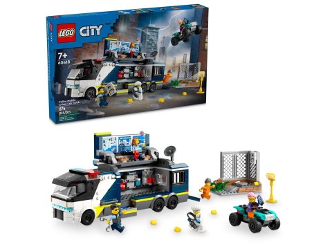 LEGO City 60418 Policyjna ciężarówka z laboratorium kryminalnym