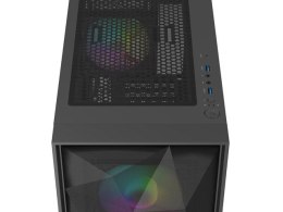 NATEC OBUDOWA GAMINGOWA GENESIS DIAXID 605 ARGB MIDI TOWER USB-C Z OKNEM CZARNA