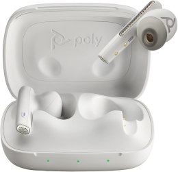 Poly Voyager Free 60 UC M White Sand Earbuds +BT700 USB-C Adapter +Basic Charge Case