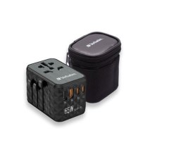 Adapter podróżny UTA-05 32120 ładowarka GaN 65W 180 krajów, 2x USB-C, 2x USB-A, PD 65W, QC 4+