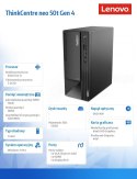 Komputer ThinkCentre neo 50t Gen 5 TWR 12UD0047PB W11Pro i5-14400/16GB/512GB/INT/DVD/3YRS OS