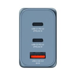 Ładowarka GNC-65 32201 GaN 65W, 2xUSB-C 1xUSB-A, UE / UK