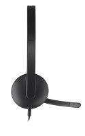 Logitech H340 USB Computer Headset Zestaw słuchawkowy Przewodowa Opaska na głowę Biuro/centrum telefoniczne USB Typu-A Czarny