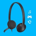 Logitech H340 USB Computer Headset Zestaw słuchawkowy Przewodowa Opaska na głowę Biuro/centrum telefoniczne USB Typu-A Czarny