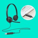 Logitech H340 USB Computer Headset Zestaw słuchawkowy Przewodowa Opaska na głowę Biuro/centrum telefoniczne USB Typu-A Czarny