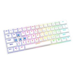 Klawiatura przewodowa SAVIO WHITEOUT X2 Blue Outemu, Hot Swap, mechaniczna, podświetlenie RGB