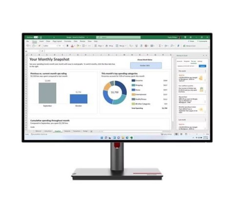 Monitor 27 cali ThinkVision P27q-30 WLED LCD 63A2GAT1EU