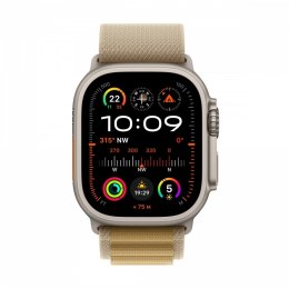 Watch Ultra 2 GPS + Cellular, koperta 49 mm z tytanu w kolorze naturalnym z opaską Alpine L w kolorze beżowym