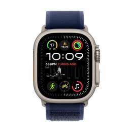 Watch Ultra 2 GPS + Cellular, koperta 49 mm z tytanu w kolorze naturalnym z opaską Trial M/L w kolorze niebieskim