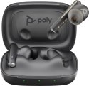 POLY Słuchawki douszne Voyager Free 60 UC M w kolorze głębokiej czerni + adapter USB-A BT700 + podstawowe etui z ładowarką