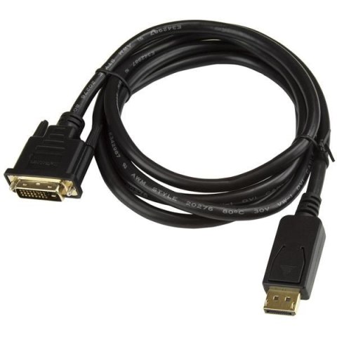 StarTech.com DP2DVI2MM6 adapter kablowy 1,8 m DisplayPort DVI-D Czarny