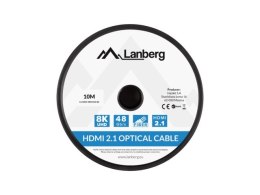 LANBERG KABEL HDMI LANBERG KABEL HDMI M/M V2.1 10M OPTYCZNY AOC CZARNY