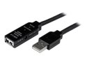 StarTech.com 10m, USB2.0 - USB2.0 kabel USB USB A Czarny