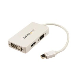 StarTech.com MDP2VGDVHDW adapter kablowy 0,15 m Mini DisplayPort DVI-D + VGA (D-Sub) + HDMI Biały