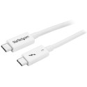 StarTech.com TBLT34MM50CW kabel Thunderbolt 0,5 m 40 Gbit/s Biały