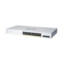 Cisco CBS220-24FP-4G łącza sieciowe Zarządzany L2 Gigabit Ethernet (10/100/1000) Obsługa PoE Biały