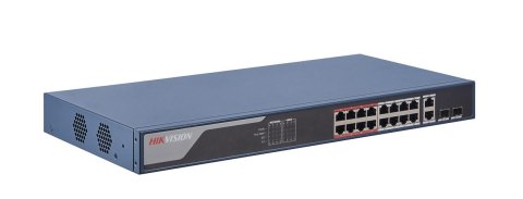 Hikvision DS-3E1318P-EI łącza sieciowe Fast Ethernet (10/100) Obsługa PoE Niebieski