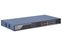 Hikvision DS-3E1318P-EI łącza sieciowe Fast Ethernet (10/100) Obsługa PoE Niebieski