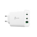 Ładowarka sieciowa j5create 65W GaN USB-C 3-Port Charger - EU (2xUSB-C 1xUSB3.0; kolor biały) JUP3365E-EN