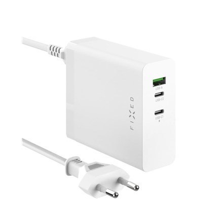 Stała stacja ładująca 2xUSB-C/1xUSB, GaN, PD 3.1 obsługa, 140W | FIXCG140-2C1A-WH