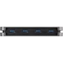 StarTech.com HB30CM4AB huby i koncentratory USB 3.2 Gen 1 (3.1 Gen 1) Type-C 5000 Mbit/s Czarny, Szary