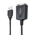 StarTech.com 1P3FPC-USB-SERIAL zmieniacz płci / kabli DB-9 USB Type-A (4 pin) USB 2.0 Czarny