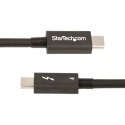 StarTech.com TBLT4MM50CM kabel Thunderbolt 0,5 m 40 Gbit/s Czarny