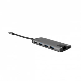 Verbatim 49142 stacja dokująca USB 3.2 Gen 1 (3.1 Gen 1) Type-C Czarny, Srebrny