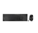 CHERRY DW 9500 SLIM klawiatura Dołączona myszka Uniwersalne RF Wireless + Bluetooth QWERTY Angielski Czarny, Szary