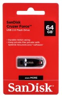 Pendrive SanDisk Cruzer Force SDCZ71-064G-B35 (64GB; USB 2.0; kolor inox, kolor srebrny)