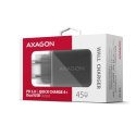 Axagon ACU-PQ45 QC 3.0, 4.0/AFC/FCP/PPS/PD, 45W, schwarz - Netzladegerät mit USB-A und USB-C Schnittstelle Telefon komórkowy, Sm