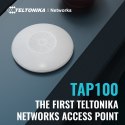 Teltonika · Accesspoint· TAP100· 2x1· Wi-Fi 4· 300Mbit· 1x 10/100· 15W PoE - Access Point - 0,1 Gbps 300 Mbit/s Biały Obsługa Po