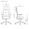 Fotel biurowy premium ergonomiczny ER-425 z wysokim oparciem, max 150 kg, regulowany