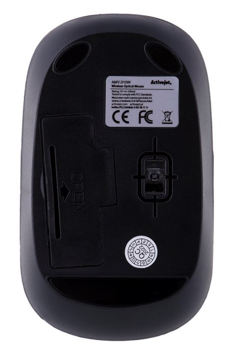 Activejet mysz bezprzewodowa USB AMY-310W, zasilanie baterią 1x 1,5V AA