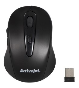 Activejet USB AMY-213 Mysz bezprzewodowa USB (optyczna; 1600 DPI; kolor czarny)