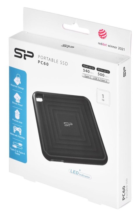 Silicon Power PC60 Portable SSD 1 TB Czarny