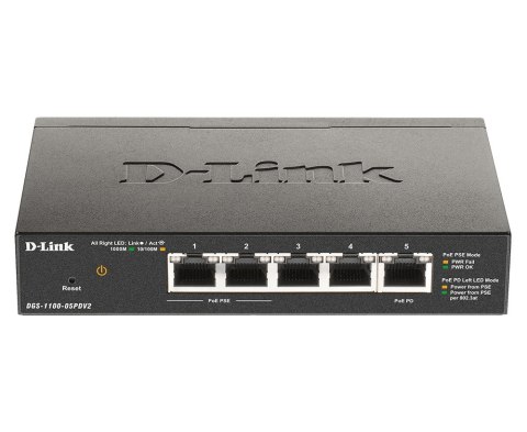 D-Link DGS-1100-05PDV2 "5-Port Gigabit PoE Smart Ma