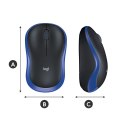 Mysz bezprzewodowa Logitech M185 910-002236 (optyczna; 1000 DPI; kolor niebieski)