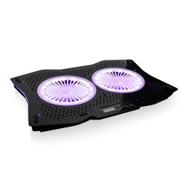 MODECOM CF18 RGB SILENT FAN CZARNA PODSTAWKA CHŁODZĄCA POD LAPTOPA